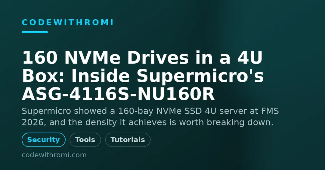 Supermicro unveils 4U server with 160 NVMe bays