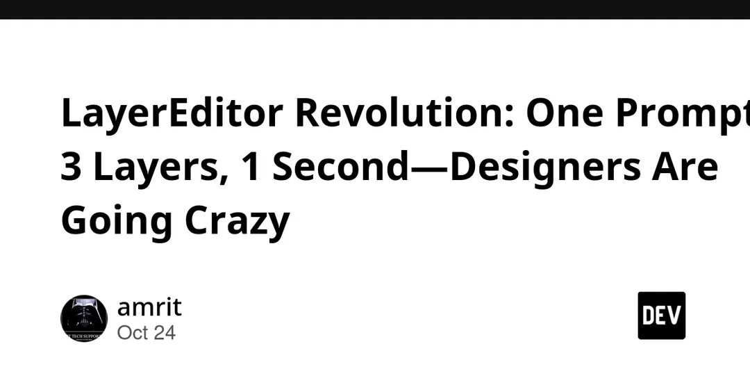 LayerEditor turns one text edit into separate image layers in 0.9 seconds