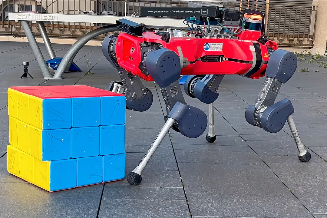 ETH Zurich's ANYmal robot solves giant Rubik's Cube with only its feet