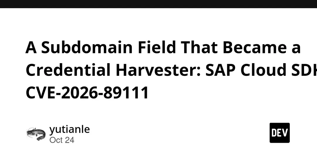SAP Cloud SDK for Python SSRF leaks OAuth2 client secrets