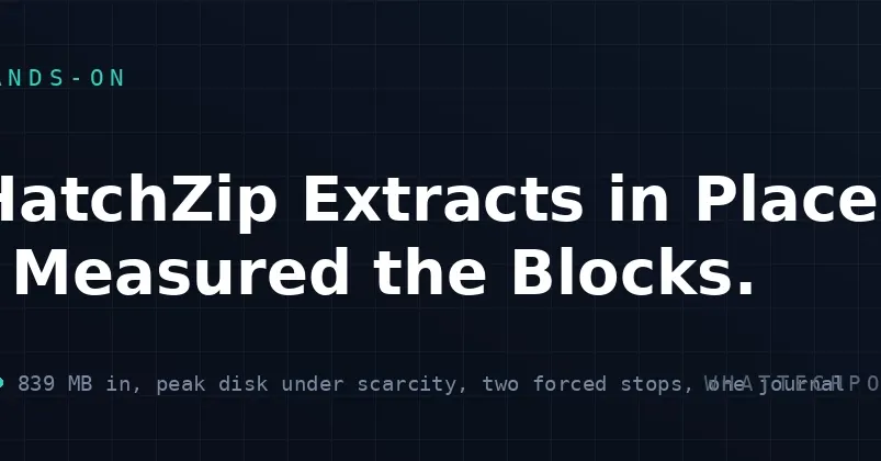 HatchZip extracts archives while truncating them to save disk space