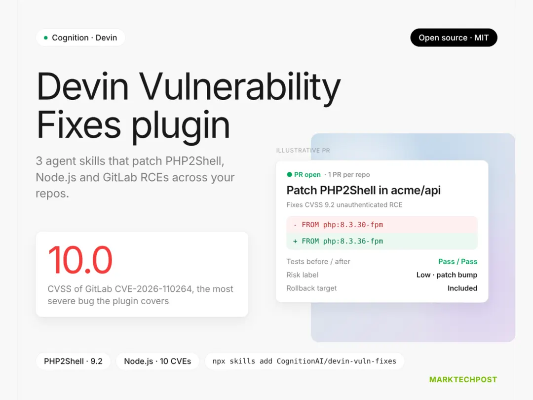 Cognition open-sources Devin plugin to patch critical RCE flaws