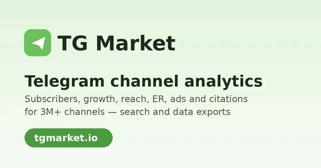 Dataset: 583,000 active public Telegram channels as of October 2026