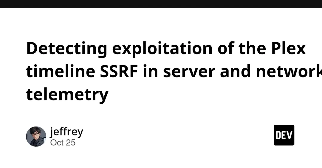Plex Media Server SSRF in /player/timeline fixed in 1.43.3.10861