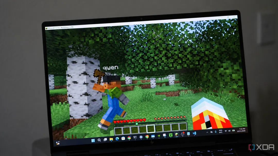 125B local LLM and Minecraft hit 120 FPS together on an RTX Spark laptop