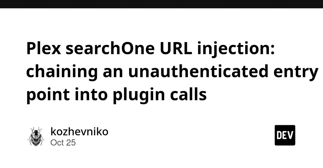 Plex Media Server CVE-2026-96654: searchOne URL injection