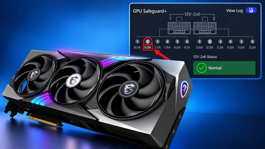 MSI Safeguard+ PSU caught a dead pin on an RTX 5090 before the connector melted