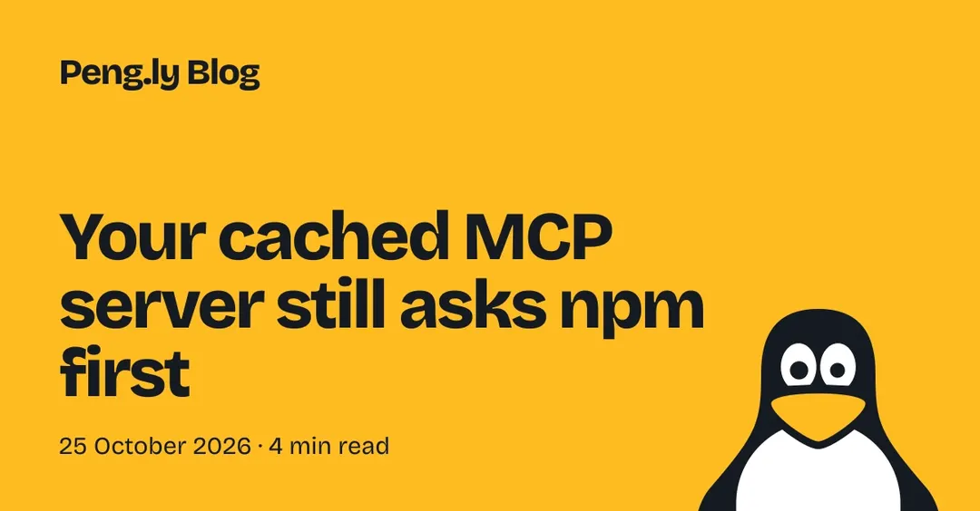 Cached MCP servers on npx still hit npm on every launch