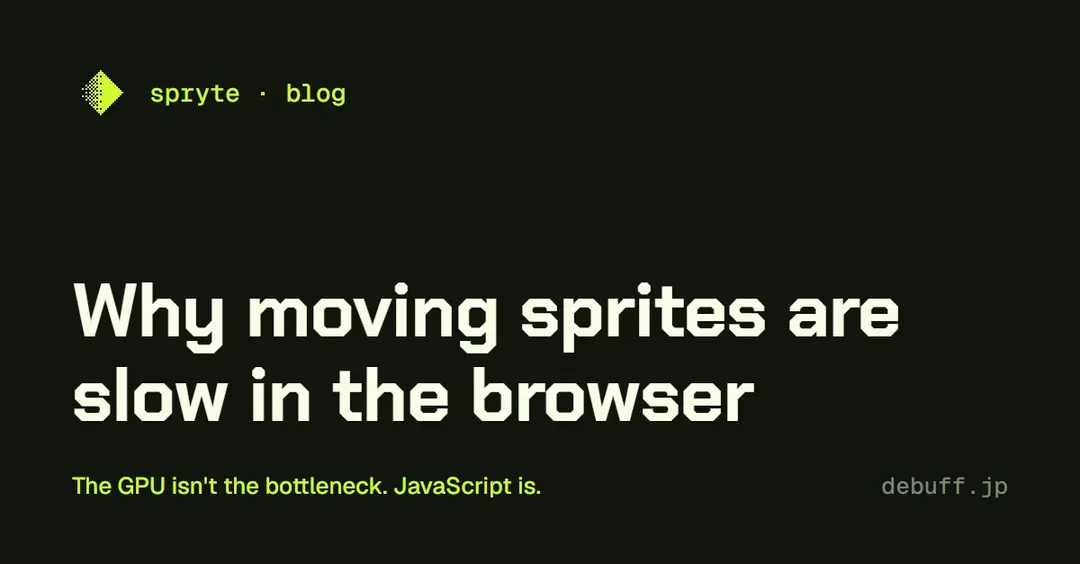 spryte: open-source 2D web renderer draws moving sprites 2–4x faster
