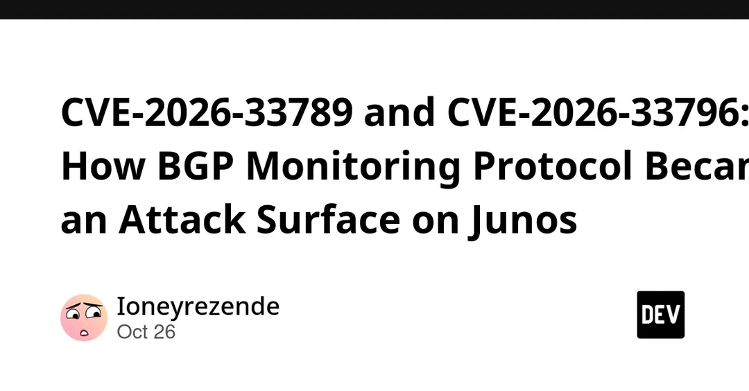 Two Junos flaws with CVSS 9.8 reach root via BGP Monitoring Protocol