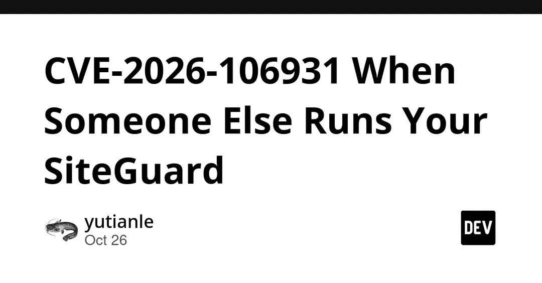 CVE-2026-106931 in SiteGuard: command injection already exploited