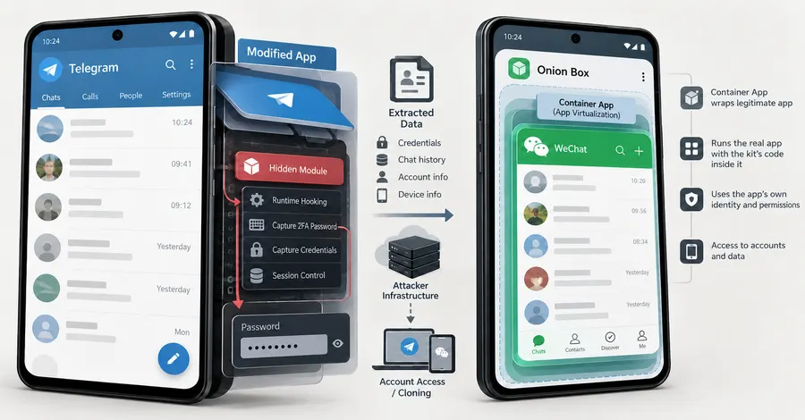 uCreator Android spyware steals Telegram 2FA and hijacks WeChat accounts