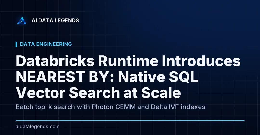 Databricks Runtime adds NEAREST BY: native SQL vector search at scale