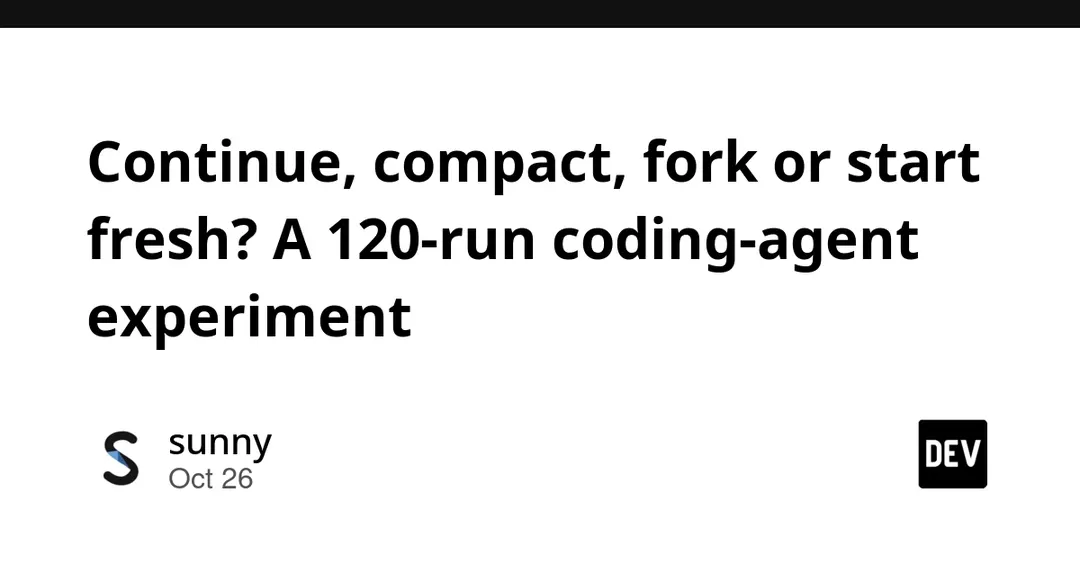 120-run experiment compares session strategies for coding agents