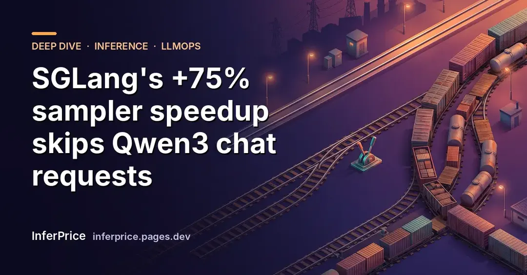 SGLang's 75% sampler speedup skips Qwen3 chat requests