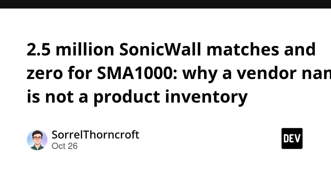 Analysis: SMA1000 query returns zero in ZoomEye despite 2.5M SonicWall matches