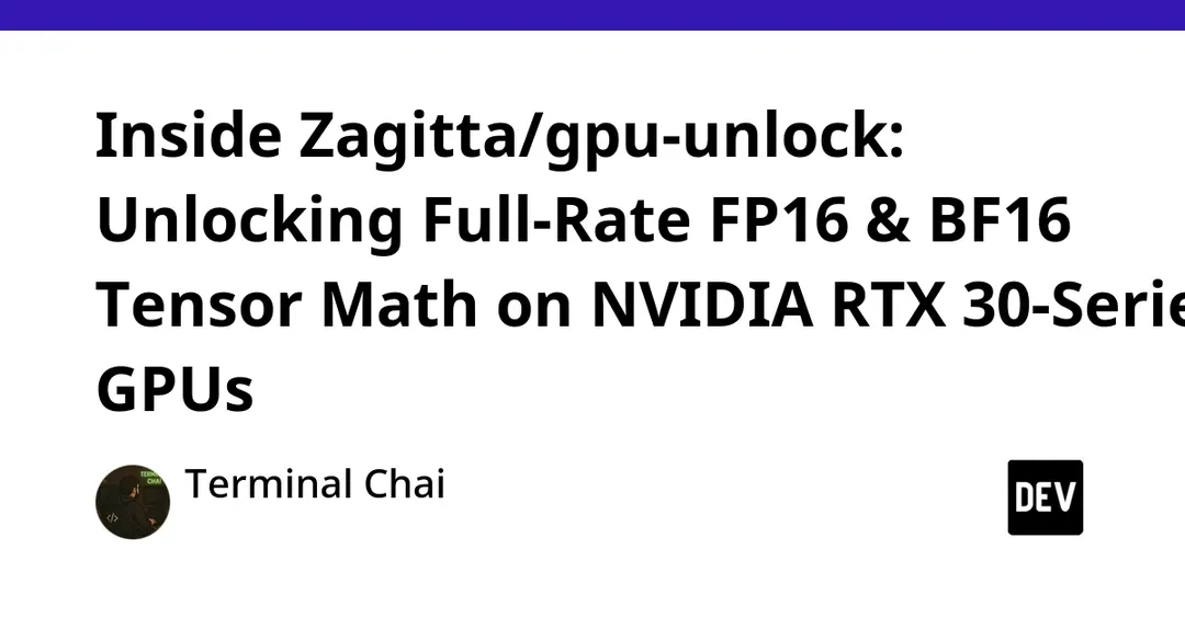 Open-source gpu-unlock lifts Tensor Core rate cap on RTX 30-series GPUs