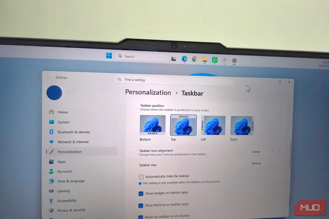 Windows 11 finally lets you move and resize the taskbar