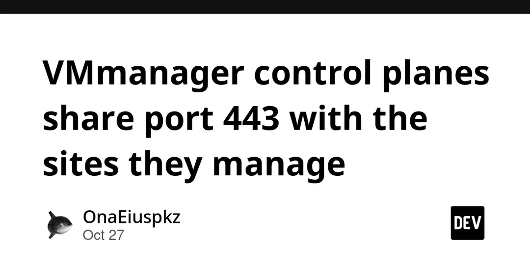 Over half of VMmanager panels share port 443 with customer sites