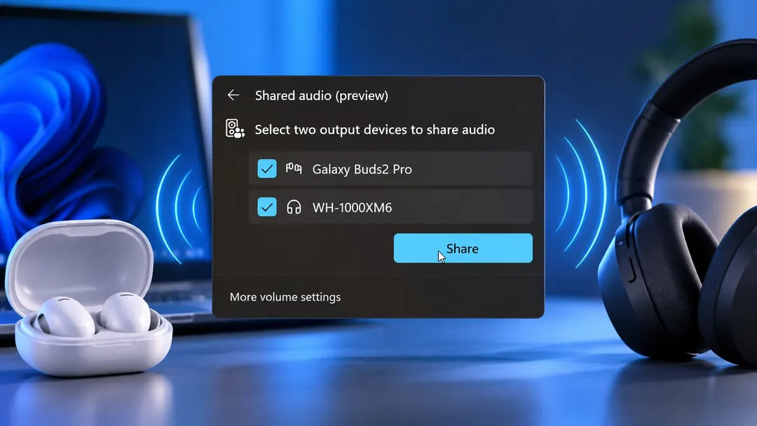 Windows 11 Can Share Audio to Two Bluetooth Headphones, but Not on Every Laptop