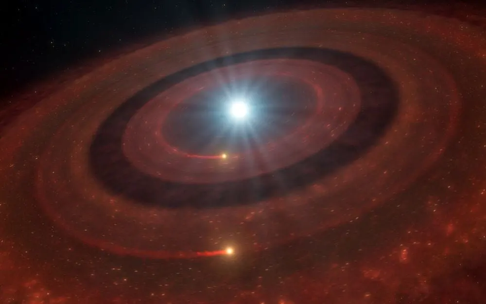 White dwarf WD J1328–1450 hosts a double gas disc