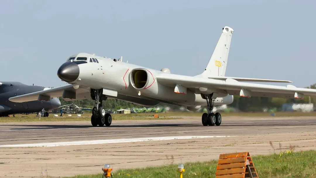 China's H-6K bomber spotted with suspected electronic warfare pods