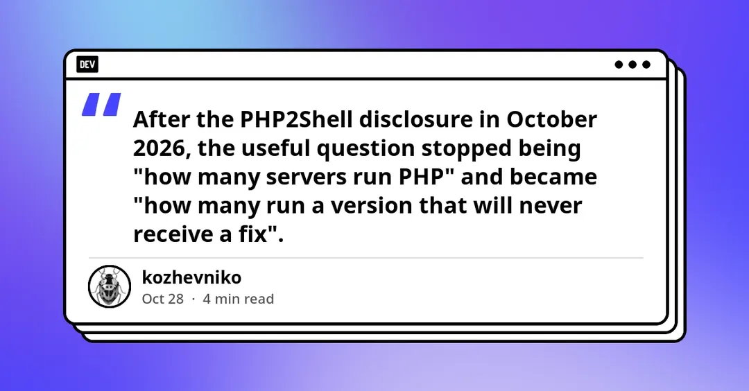2.65 Million Hosts Still Advertise End-of-Life PHP 7.4