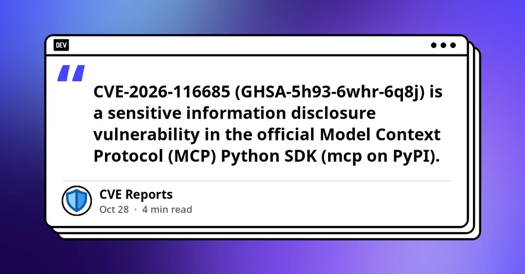 MCP Python SDK leaks credentials via cross-origin redirects