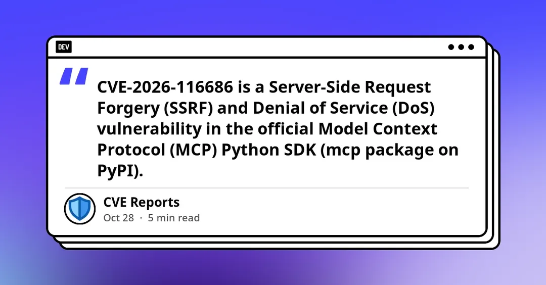 MCP Python SDK flaw enables SSRF and event-loop DoS via outputSchema