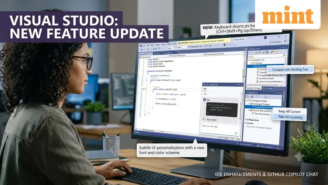 Visual Studio update adds new Copilot Chat, bulk conflict resolution and Hot Exit