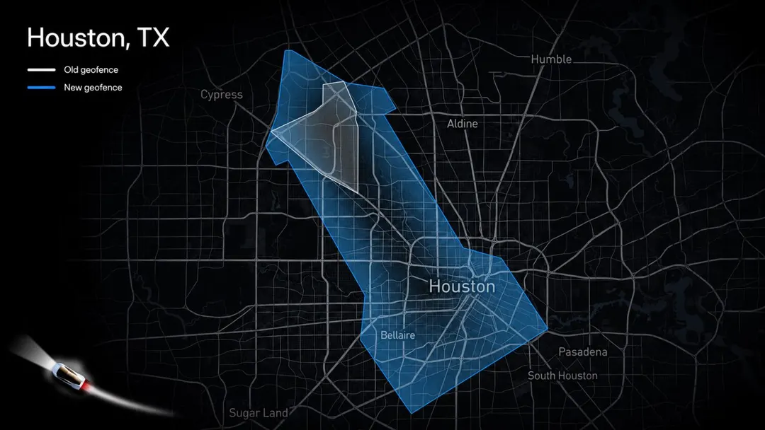 Tesla's Houston Robotaxi zone grows tenfold to 254 square miles