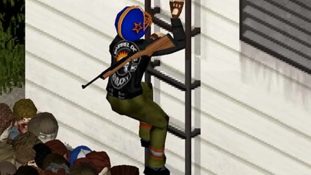 Project Zomboid 42.22 adds working ladders and usable crowbars