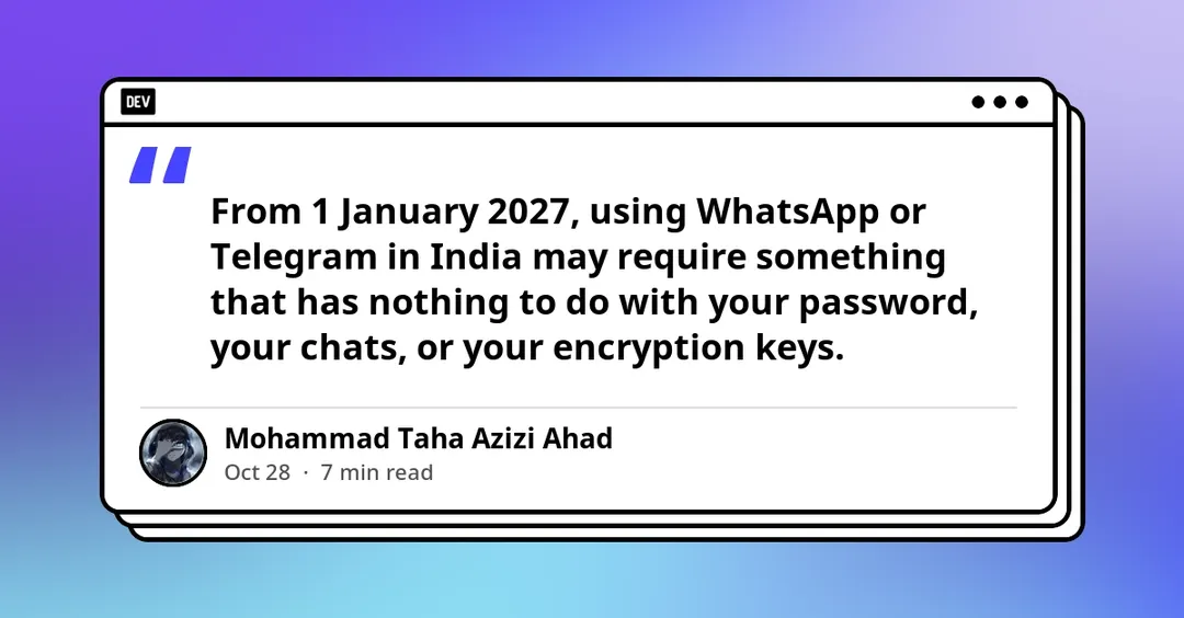 India to tie WhatsApp and Telegram to SIM cards from 2027