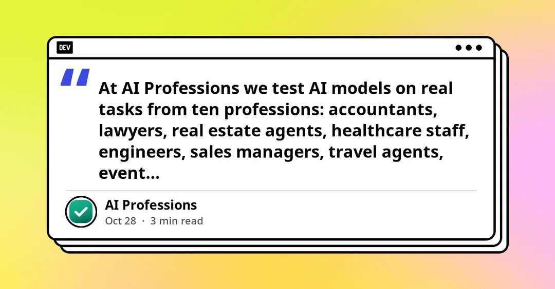 AI Professions benchmark: 1,500 graded runs of ChatGPT, Claude and Gemini on work tasks
