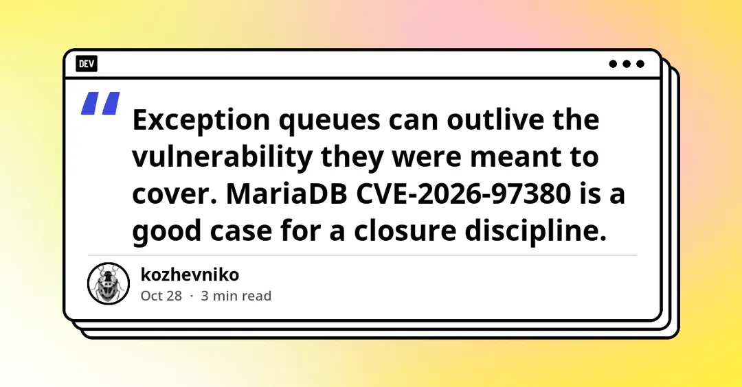 MariaDB fixes CVE-2026-97380 privilege flaw rated 8.8