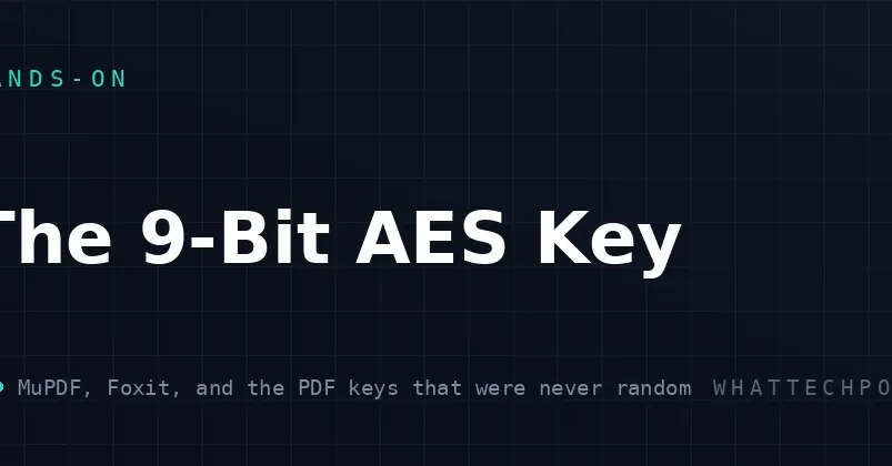 MuPDF before 1.28.5 had only 9 bits of entropy in its AES-256 key