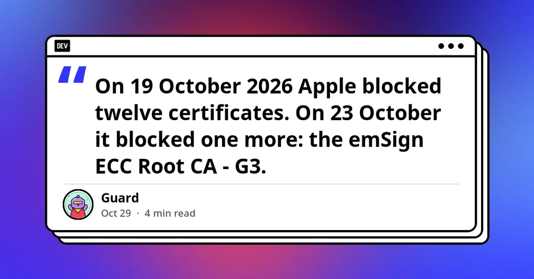 macOS certificate revocation misses curl and git that read a flat file