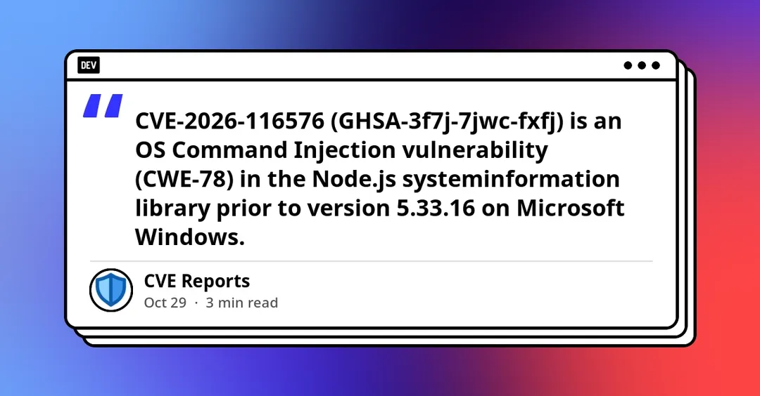 systeminformation flaw allows command injection via Unicode quotes