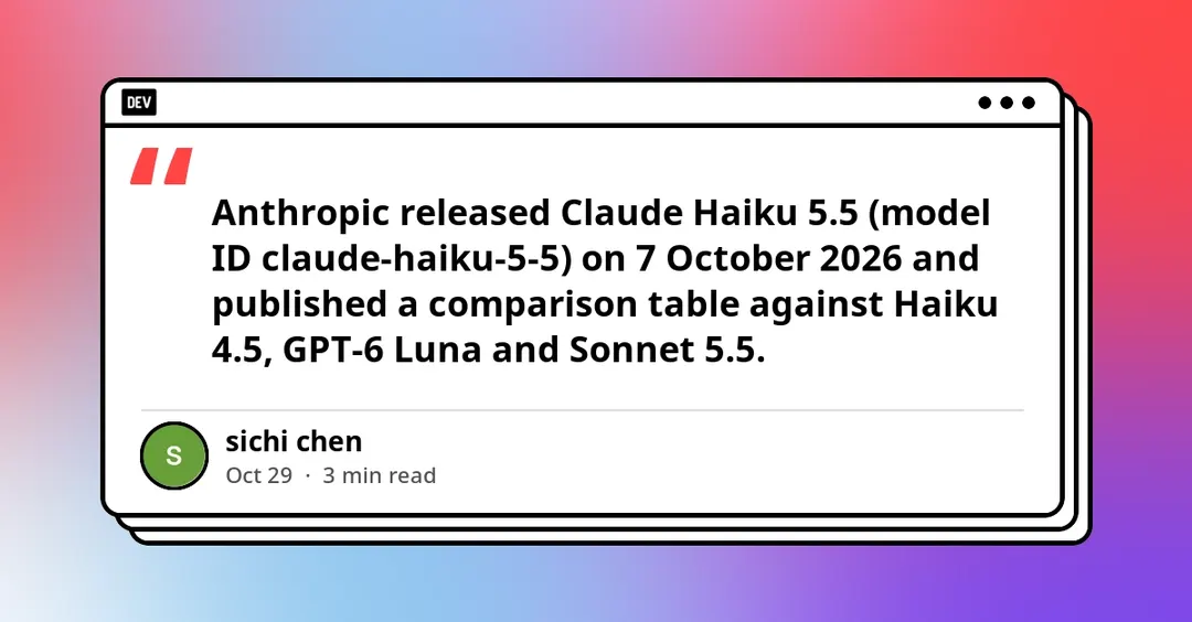 Anthropic releases Claude Haiku 5.5 with adjustable effort setting
