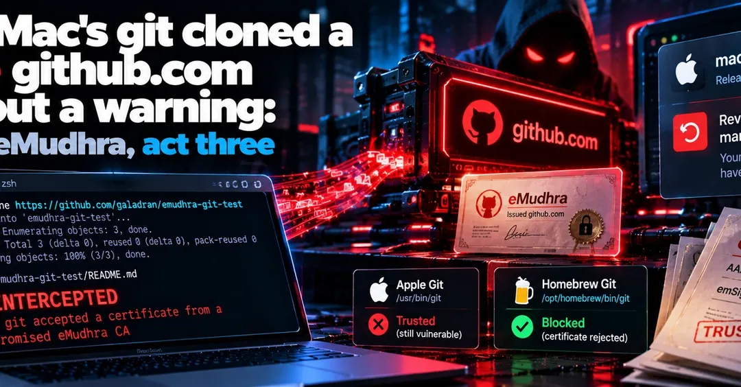 macOS developer tools still trust compromised eMudhra certificates