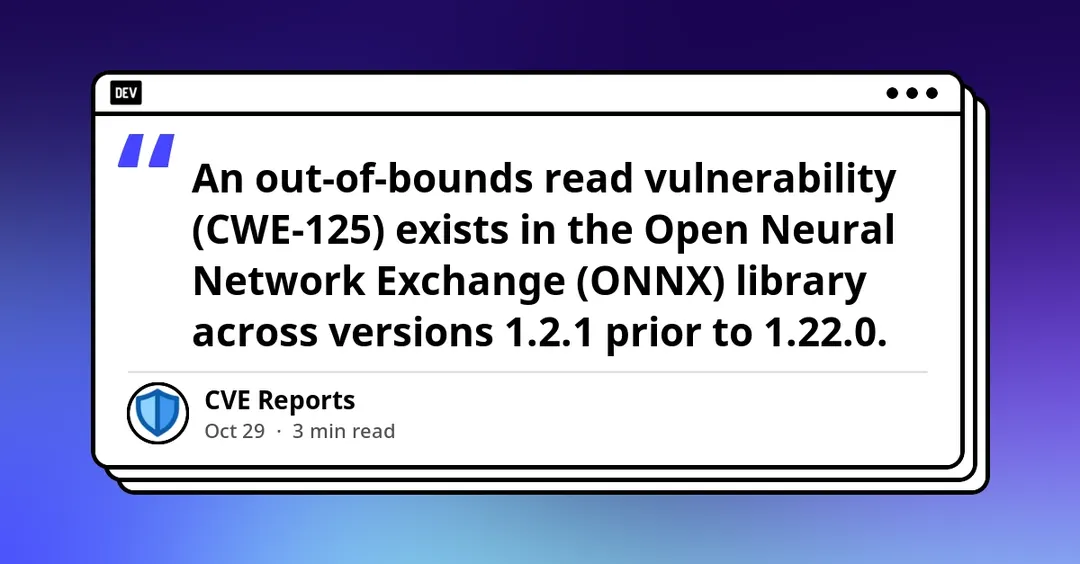 ONNX ConvTranspose shape inference has out-of-bounds read CVE-2026-115920