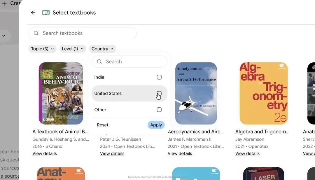 Gemini Notebook adds hundreds of free textbooks for students