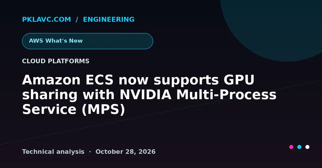 Amazon ECS adds GPU sharing via NVIDIA MPS