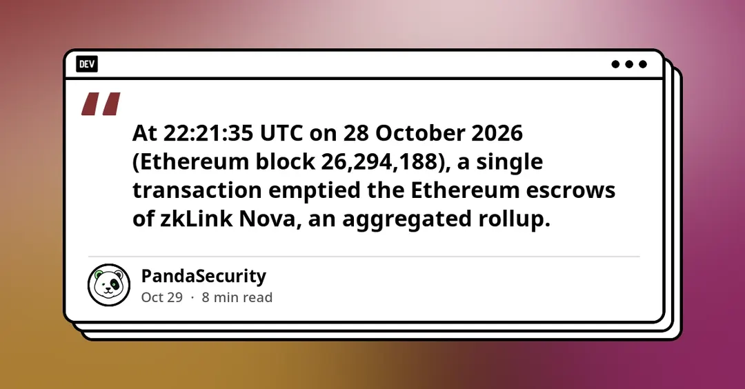zkLink Nova exploit: forged root drains ~$780K