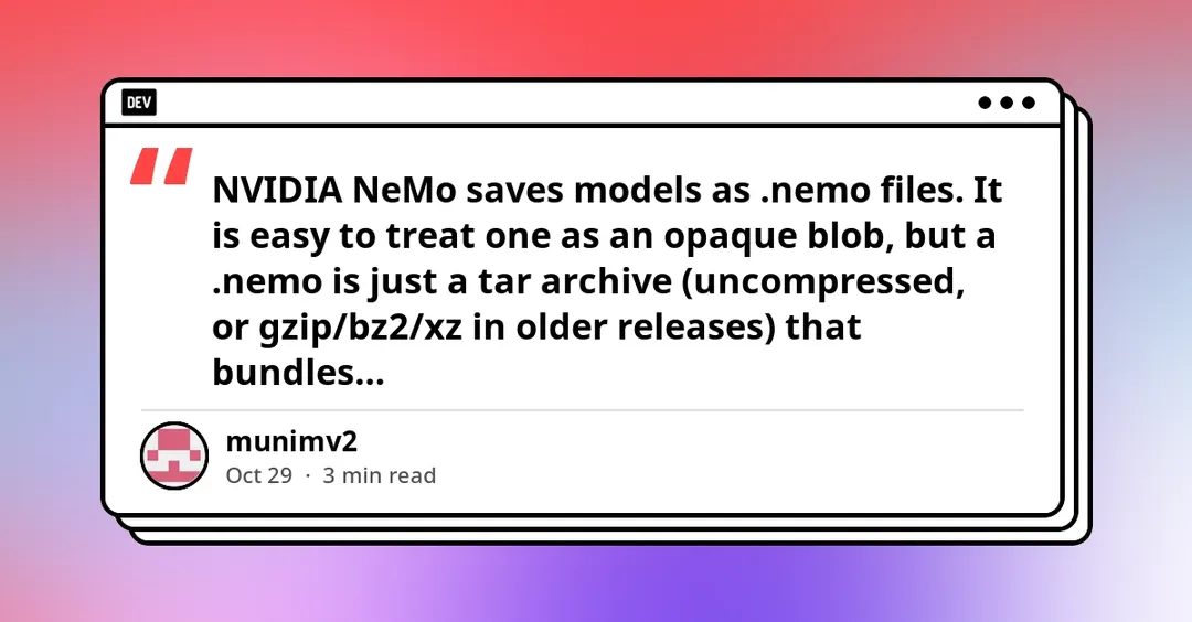 Model scanners miss threats inside Nvidia .nemo checkpoints