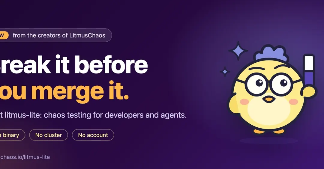 LitmusChaos launches litmus-lite for chaos tests at the developer's desk