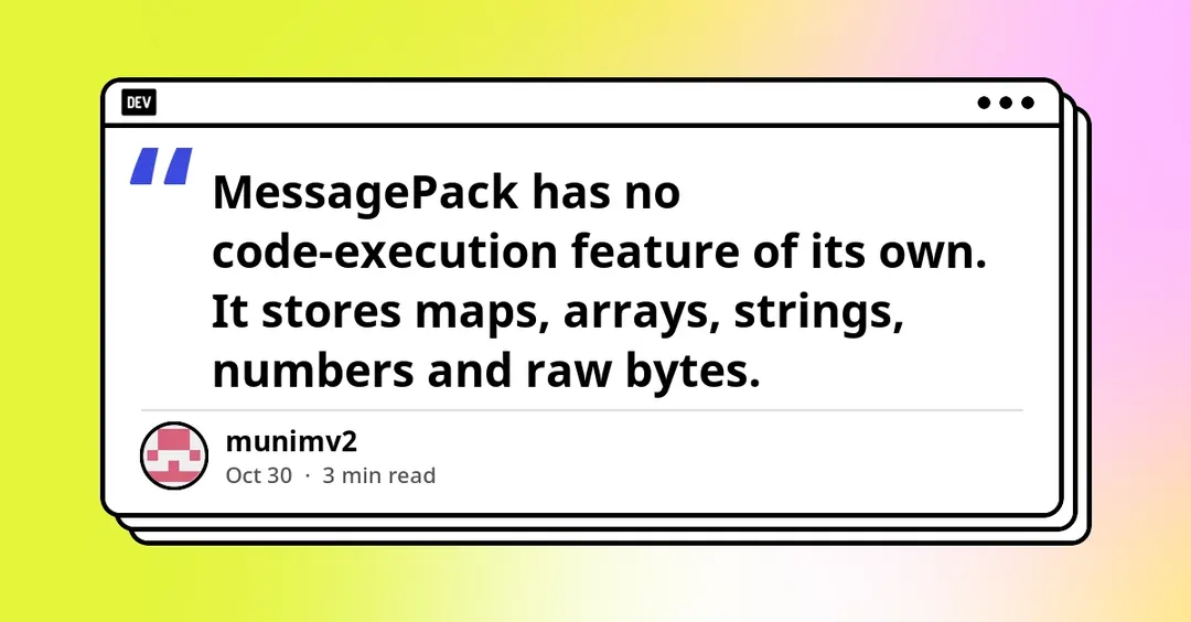 Scanner flags pickle risks in MessagePack model weights