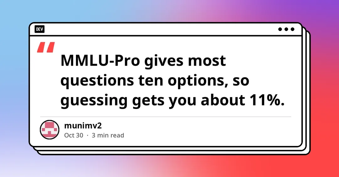 Picking the longest answer scores 67% on MMLU-Pro biology and psychology questions