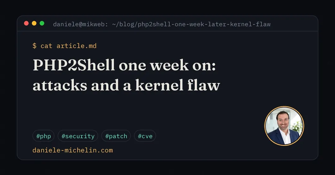 PHP2Shell exploited in the wild, CISA chains it with a Linux kernel flaw